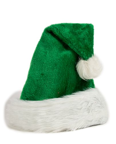 Ciffre Weihnachtsmütze Nikolausmütze Plüsch Rand Grün Weihnachtsfeier X58 von Ciffre