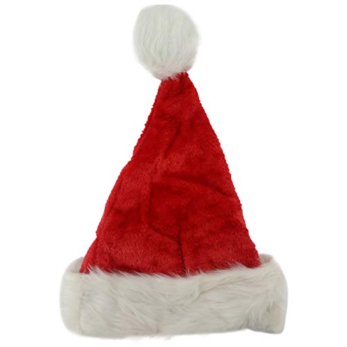 Damen Luxus Kunst Pelz Weihnachtsmütze Nikolausmütze Plüsch Rand Ca 12cm Santa Mütze Nikolaus von Ciffre