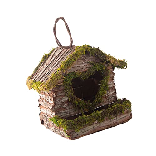 Ciieeo 1Stück Hängendes Vogelhaus Aus Rattan Multifunktionales Blumenarrangement Für Garten Handgefertigte Dekoration Für Cockatiel Und Wellensittiche von Ciieeo