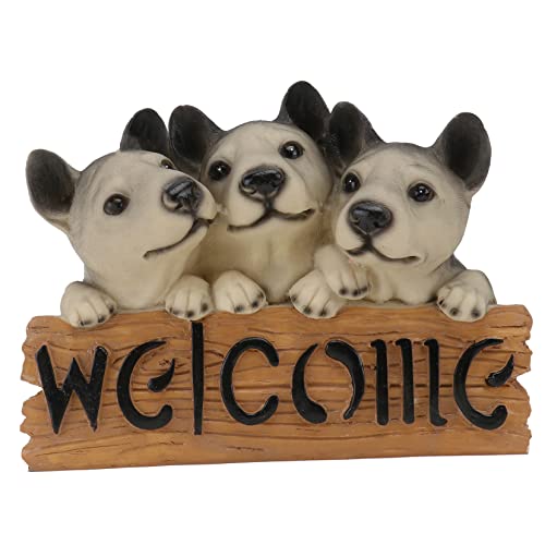 Ciieeo 1Stk Imitation Hunde Ornamente Dog Toy Hunde spielsachen Outdoor-Dekor hölzern Welpe Embleme Hundeverzierung mit großen Augen schöner Hundeschmuck Schreibtisch schmücken Spielzeug von Ciieeo