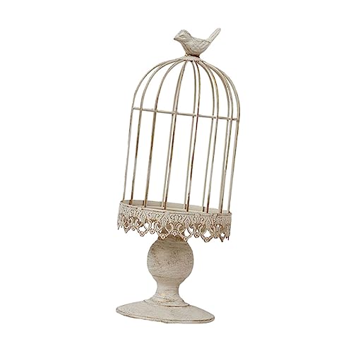 Ciieeo 1stk Vogelkäfig Kerzenhalter Kernstück Außenkerzen Für Den Garten Kerzenhalter Ornamente Ö Drinnen Bellen Laterne Leuchter Vogelkäfig Teelichthalter Lichter Beige Eisen von Ciieeo