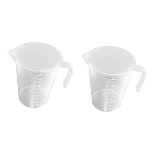 Ciieeo 2 STK Messbecher für Aquarien Tierwassertank Bausatz Futternäpfe für Eidechsen Aquarium Zubehör Aquarium Messbecher Fish Catching Tool Messbecher für die Fischfütterung pp Weiß von Ciieeo