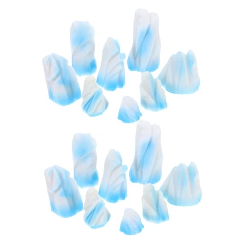 Ciieeo 2sätze Aquarium-Ornamente Harzspielzeug Miniatur-schneekugelfiguren Harzstatue Puppenhaus-Dekorationen Winziger Floeberg Miniatur-floeberg-Modell Miniatur-floeberg-Ornament von Ciieeo