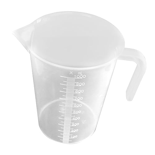 Ciieeo 3 STK Messbecher für Aquarien Aquarium Zubehör Aquarium Messbecher Wasserwechselwerkzeug Fischnetz flüssiger Messbecher Fish Catching Tool Messbecher für die Fischfütterung pp Weiß von Ciieeo