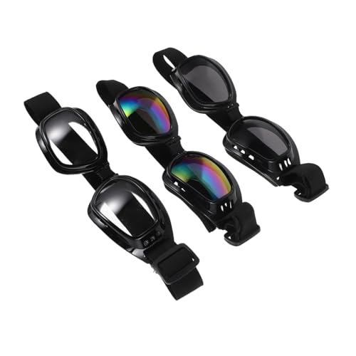 Ciieeo 3 Teilige Sonnenbrille Für Große Hunde Hundebrille Für Große Rassen Schutz Vor Wind Und Beschlag Haustierbrille Mit Verstellbarem Riemen Für Motorrad Auto Und von Ciieeo