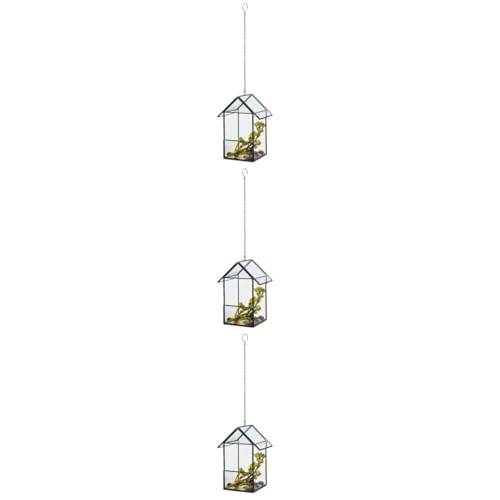 Ciieeo 3St für Blumenpflanzen Glas Kerzenhalter für Terrarien Kaktuspflanze Kakteen einmachgläser Anlage Geometrie Blumenhaus hängend Container Aufbewahrungskiste von Ciieeo