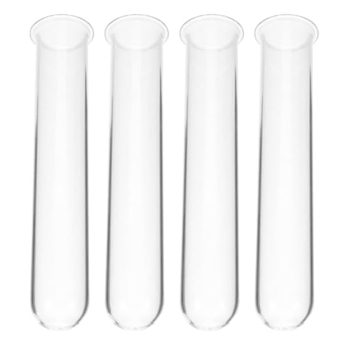 Ciieeo 4 Stück Reagenzglas-Hydrokulturvase Röhrenvase Terrariumdekor Schreibtisch-Terrarium Terrariumlieferungen Reagenzglasvasen aus Glas Terrarienpflanzer Transparent von Ciieeo