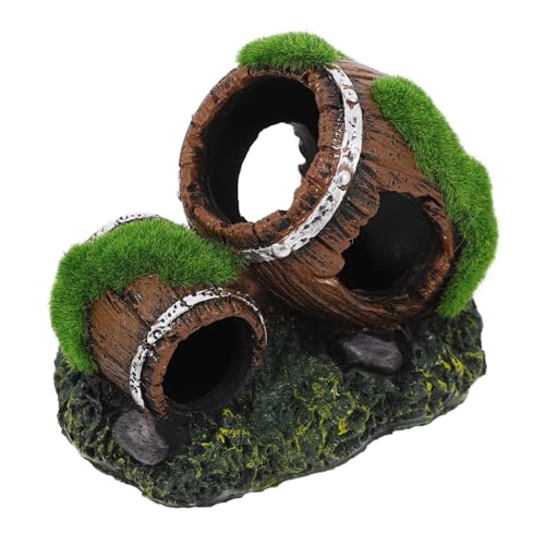 Ciieeo Aquarium Dekoration aus Resin Zerbrochene Höhle als Versteck für Fische Nachhaltiges Ornament für Aquarienlandschaften für Kleine Fische und Garnelen Pflegeleicht und Vielseitig von Ciieeo