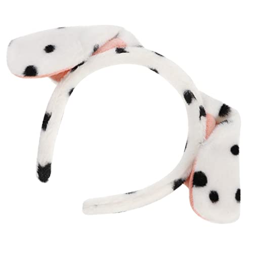 Ciieeo Dalmatiner-Hundeohren-Stirnband Welpenohren-Haarbänder Hundehaarreifen Flauschiger Floppy-Ohr-Kopf Bopper-Haarspange Tierkopfbedeckung Für Verkleidungen Cosplay-Kostüme Erwachsene von Ciieeo