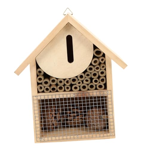 Ciieeo Holz Insektenhaus für Bienen und Hängendes Bienenhotel für Garten Robust und Natürlicher Lebensraum für Wildbienen Hochwertige Verarbeitung und Langlebiges Material von Ciieeo