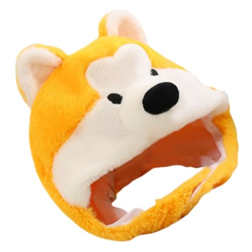Ciieeo Plüsch Hundekopfbedeckung Kuscheliger Hundekopf Hut Cartoon Cosplay Mütze Für Partys Fotoshootings Komfortabel Langlebig Spaßiger Für Erwachsene von Ciieeo