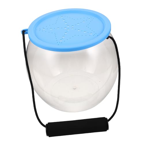 Ciieeo Transparenter Aquarien Eimer mit Deckel und Griff Robustes Aufzuchtbehältnis für Krabben Muscheln und Kleine Meerestiere Tragbares Hydroponik Pflanzengefäß für Strand und Outdoor von Ciieeo