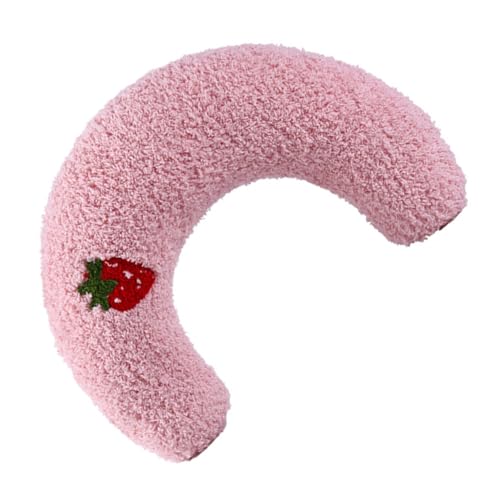 Ciieeo U Förmiges Katzenkissen für Innenbereich Katzenplüschspielzeug Nackenstützkissen für Besseren Schlaf Rosa für Katzen und Kitten Pflegeleicht und Komfortabel von Ciieeo