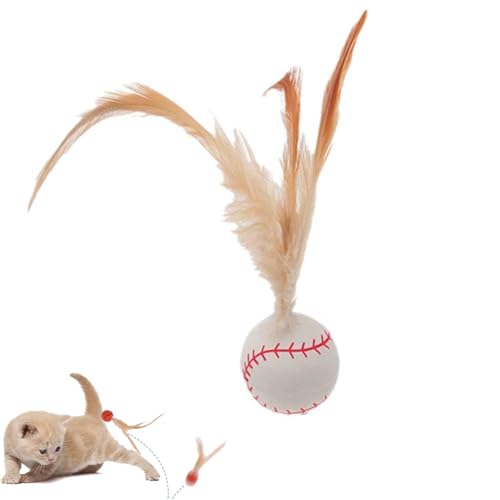 Cikiki Katzenspielzeug Bälle für Indoor-Katzen, interaktiver Hüpfball, Katzenspielzeug mit Feder, Katzenspielzeug für Katzen, kleine Hunde, Welpen, Hunde, leise, drinnen und draußen, Cikiki Katzenspielzeug Bälle für Indoor-Katzen, interaktiver Hüpfball, Katzenspielzeug mit Feder, Katzenspielzeug für Katzen, kleine Hunde, Welpen, Hunde, leise, drinnen und draußen, von Cikiki