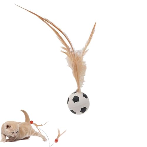 Cikiki Katzenspielzeug Bälle für Indoor-Katzen, interaktiver Hüpfball, Katzenspielzeug mit Feder, Katzenspielzeug für Katzen, kleine Hunde, Welpen, Hunde, leise, drinnen und draußen, Cikiki Katzenspielzeug Bälle für Indoor-Katzen, interaktiver Hüpfball, Katzenspielzeug mit Feder, Katzenspielzeug für Katzen, kleine Hunde, Welpen, Hunde, leise, drinnen und draußen, von Cikiki