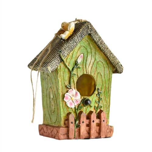 Vogelhäuser für den Außenbereich, 15,2 cm, hängende Vogelnester im Freien, niedliches Mini-Vogelhaus aus Kunstharz, für den Außenbereich, Terrasse, Garten, dekorativ Vogelhäuser für den Außenbereich, 15,2 cm, hängende Vogelnester im Freien, niedliches Mini-Vogelhaus aus Kunstharz, für den Außenbereich, Terrasse, Garten, dekorativ von Cikiki