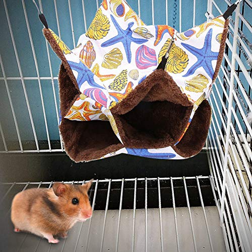 3 Schichten Hamster Hängematte Warm hängendes Bett Nest Schlafsack Etagenbett Hängematte für Eichhörnchen Chinchillas Sugar Gilder Frettchen und andere Kleintiere(#1) von Cikonielf