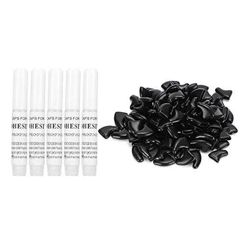 100PCS Soft Pet Cat Nagelkappen Krallen Safe Anti Scratch Dog Paw Claw Protector Abdeckungen mit Anweisungen Mit mehreren Optionen(Schwarz L.) von Cikonielf