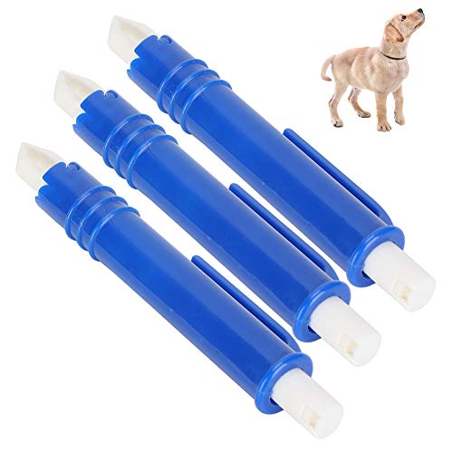 Cikonielf 3PCS Plastic Pet Entwurmungswerkzeug Pet Flea Treatment Zeckenentfernungswerkzeuge Set(Blau) von Cikonielf