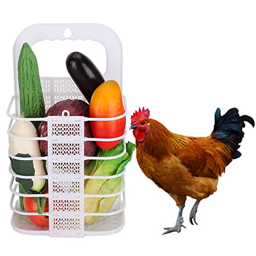 Hühner Futterautomat Geflügel Futterspender Futterstation Faltbarer hängender Haustier Feeder Korb Huhn Gemüse hängender Feeder für Hühnerfutter Haustier Huhn von Cikonielf