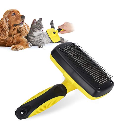 Cikonielf Hundebürste Selbstreinigende Bürste Katzenbürste Haar Entferner Schnelle Reinigung Haustierbürste für Langhaar und Kurzhaar von Cikonielf