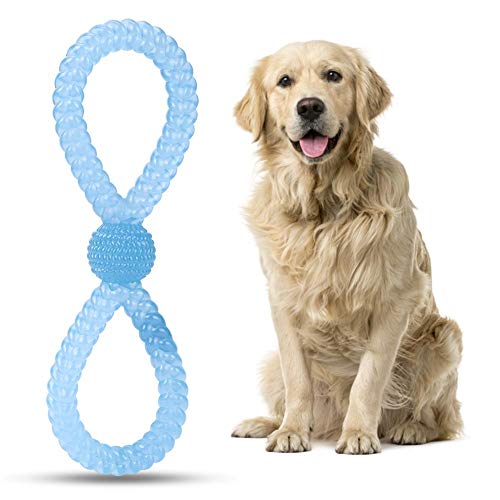 Cikonielf Hundespielzeug Welpenspielzeug Kauspielzeug Gummi Soft Dog Chew Toys Interaktiver Hund Tauziehen Spielzeug Welpentraining Spielzeug für kleine mittlere Hunde Zähne Reinigung(Gummi) von Cikonielf