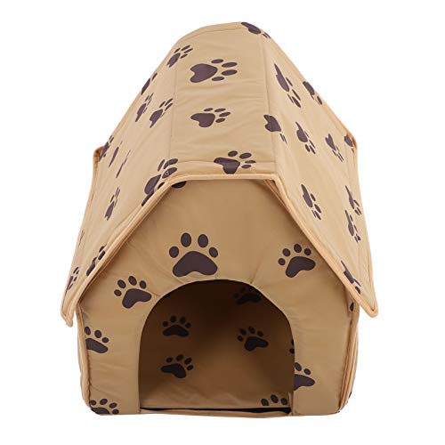 Kleine Grundfläche Haustierbett Zelt Faltbare Hundehütte Waschbar Katzennest Indoor Tragbare Reise Hund Zubehör(Braun) von Cikonielf