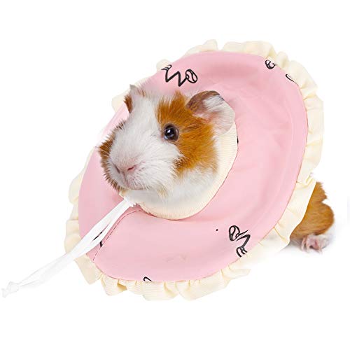 Cikonielf Kleintiere Halskrause Hamster Halskragen Schutzkragen Niedlich Bequem Stoffkragen Schutzkragen Halsband Sicherheit für Kleintiere Eichhörnchen Meerschweinchen Ratte Mäuse Hamster von Cikonielf