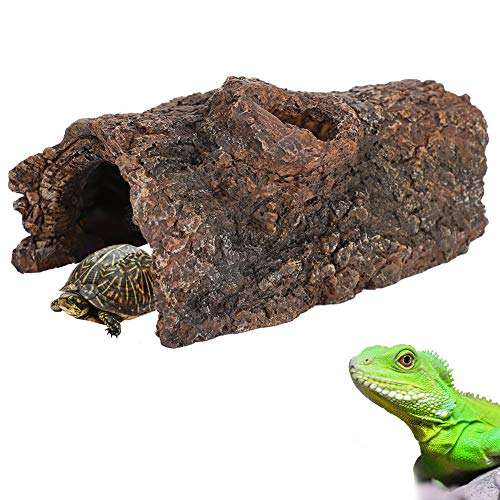 Cikonielf Reptilienfellhöhle Simulation Harzbaum Reptilienversteck Box Fischversteckhöhle für Reptilienbecken, Aquarium, Aquarium, Spinnenbecken, Skorpionbecken von Cikonielf