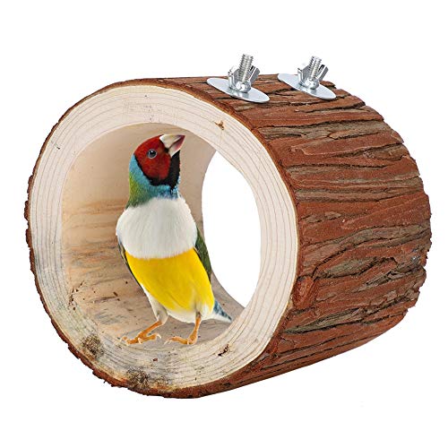 Cikonielf Vogel Holz Baum Loch Kleine Haustier Tunnel Holz Nest Holz Versteck für Hamster Eichhörnchen Papagei von Cikonielf