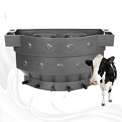 Kälberaufzucht Kälbertränkeeimer Calf Feeder Bucket Kunststoff 38L Kalbsmilch Futtereimer mit großer Kapazität mit 6 Nippeln für Vieh Schaf Kälber(38L) von Cikonielf