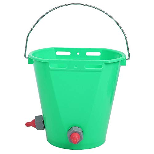 Kalb Feeder Eimer Kunststoff Mehrfachnippel 8L Hochleistungs Lammmilch Futtereimer Schafsmilch Futtereimer für Rinderschafvieh(2 Nippel) von Cikonielf