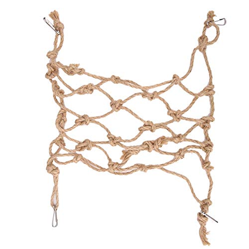 Cikonielf Vogelspielplatz für Papagei, Wellensittich & Co. - Kletterseilgerüst mit Schaukel & Hängebrücke - Premium Hanfseilmaterial - Ideal für Innenbereich von Cikonielf