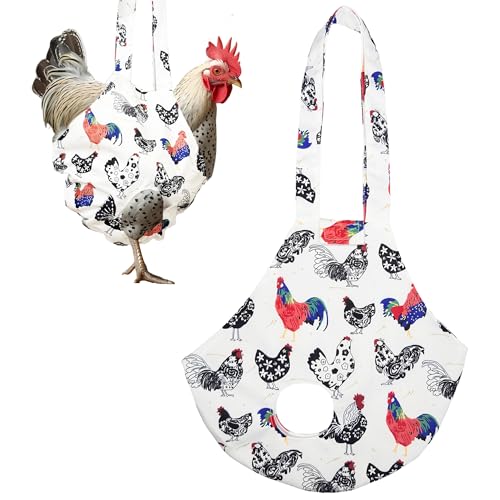 Cilkus 2er-Pack Hühnerhaltertasche – Huhn-Tragetuch mit Griff, Fanghandtasche für Henne Hahn Geflügel Transport, Huhn Medic Bag für Reisen, Wandern, Fahren (Weiß (1 Stück)) von Cilkus
