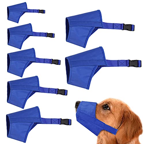 Cilkus Maulkorb für Hunde, verstellbar, atmungsaktiv, Sicherheitsmaulkorb für kleine und mittelgroße und große Hunde, gegen Beißen, Anti-Bellen, Anti-Kauen, Sicherheitsschutz (blau) von Cilkus