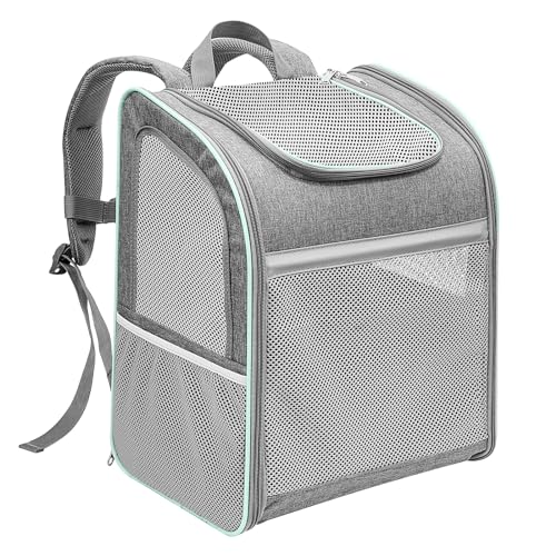 CINNANI Hunderucksack Katzenrucksack ,Transportbox für Katzen bis 8.5kg - Bequemer Hunderucksack bis 8.5kg - Idealer Cat Backpack für den sicheren Katzen Transport 42*33*25CM(Himmelsgrau) von Cinnani