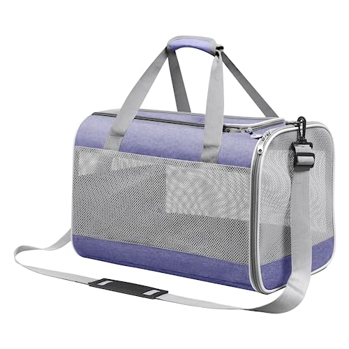 Cinnani hundetasche, Hunde transporttasche Umhängetasche, ideal für Reisen, robust, langlebig, aus hochwertigen Materialien - Purple von Cinnani