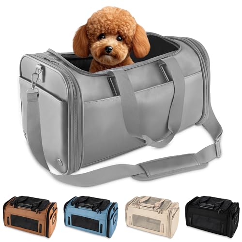 TSA Fluggesellschaft zugelassenes PU-Leder Luxus-Haustier-Tragetasche für kleine Hunde und Katzen von Citrusy Boutique