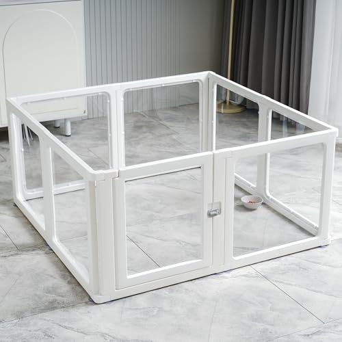 Citylife 8-TLG Welpenauslauf 60cm hoch, Hundelaufstall faltbar mit Tür, Hundegehege Wohnung, XXL Laufgitter für Hunde, Katzen, Kaninchen, Kleintiere, rutschfest, Transparent Citylife 8-TLG Welpenauslauf 60cm hoch, Hundelaufstall faltbar mit Tür, Hundegehege Wohnung, XXL Laufgitter für Hunde, Katzen, Kaninchen, Kleintiere, rutschfest, Transparent von Citylife