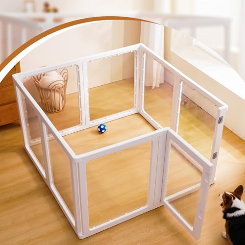 Citylife 8-TLG Welpenauslauf 75cm hoch, Hundelaufstall faltbar mit Tür, Hundegehege Wohnung, XXL Laufgitter für Hunde, Katzen, Kaninchen, Kleintiere, rutschfest, Transparent Citylife 8-TLG Welpenauslauf 75cm hoch, Hundelaufstall faltbar mit Tür, Hundegehege Wohnung, XXL Laufgitter für Hunde, Katzen, Kaninchen, Kleintiere, rutschfest, Transparent von Citylife
