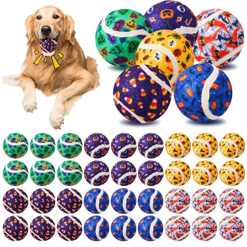 Civaner Quietschende Tennisbälle für Hunde, 6,3 cm, großes Hundespielzeug, Ball für kleine, mittelgroße und große Hunde, Welpen, Kauspielzeug, Zahnspielzeug, interaktives Training, Weihnachtsgeschenke von Civaner