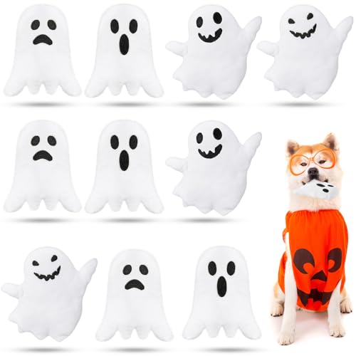 Civaner Quietschendes Halloween-Hundespielzeug für Hunde, interaktives Zahnen, Kauspielzeug für Halloween, kleine, mittelgroße und große Haustiere, Zahnen, Reinigung und Training, 12 Stück Civaner Quietschendes Halloween-Hundespielzeug für Hunde, interaktives Zahnen, Kauspielzeug für Halloween, kleine, mittelgroße und große Haustiere, Zahnen, Reinigung und Training, 12 Stück von Civaner
