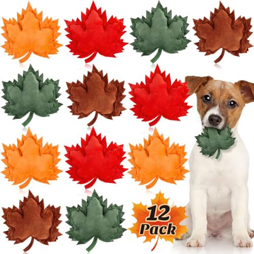 Civaner Stofftiere für Hunde, Ahornblätter, quietschendes Hundespielzeug, Herbst, Plüsch, Haustierzubehör für kleine, mittelgroße und große Haustiere, Herbst, Erntedankfest, Party-Dekoration, 12 Stück Civaner Stofftiere für Hunde, Ahornblätter, quietschendes Hundespielzeug, Herbst, Plüsch, Haustierzubehör für kleine, mittelgroße und große Haustiere, Herbst, Erntedankfest, Party-Dekoration, 12 Stück von Civaner