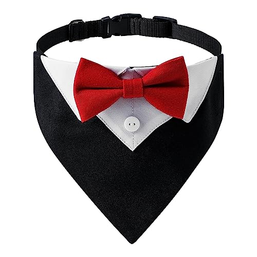 Cixilo Krawatte Mode verstellbares Halsd Bandana für Hunde Polyester Weihnachtsportale(MIT) von Cixilo