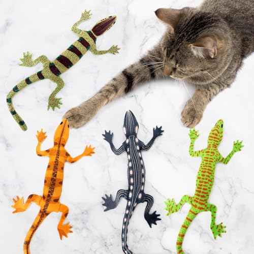 CiyvoLyeen Eidechse Katzenminze-Spielzeug, bissfest, Spielzeug für Indoor-Katzen, Langeweile, Zahnreinigung, interaktiv, lustig, niedlich, Kätzchenliebhaber, Geschenke zum Geburtstag, 4 Stück CiyvoLyeen Eidechse Katzenminze-Spielzeug, bissfest, Spielzeug für Indoor-Katzen, Langeweile, Zahnreinigung, interaktiv, lustig, niedlich, Kätzchenliebhaber, Geschenke zum Geburtstag, 4 Stück von CiyvoLyeen
