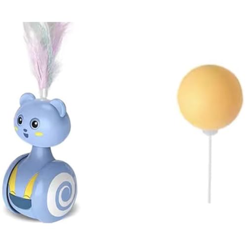 ClAZTyict Katzenspielzeug, Tumbler-Schaukelspielzeug für Katzen, Lustiges Balance-Auto, Interaktives Kätzchenspielzeug mit Federball, Katzenspielzeug, Langlebig, Einfach zu Bedienen, Blau ClAZTyict Katzenspielzeug, Tumbler-Schaukelspielzeug für Katzen, Lustiges Balance-Auto, Interaktives Kätzchenspielzeug mit Federball, Katzenspielzeug, Langlebig, Einfach zu Bedienen, Blau von ClAZTyict