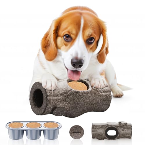 Interaktives und langlebiges Kauspielzeug für Hunde – Nylon & Holzmaterial, Leckerli-Dosierung, langlebiges Hundespielzeug für große Hunde, rollt nicht, leicht zu reinigen, sicher für aggressive Kauer Interaktives und langlebiges Kauspielzeug für Hunde – Nylon & Holzmaterial, Leckerli-Dosierung, langlebiges Hundespielzeug für große Hunde, rollt nicht, leicht zu reinigen, sicher für aggressive Kauer von ClariVora