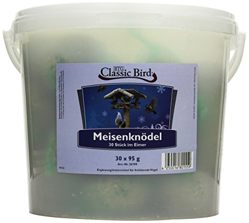 CLASSIC BIRD Vogelfutter Meisenknödel 30 Stück im Eimer | Vogelfutter Wildvogel | Vogelfutter Knödel | Vogelfutter schalenfrei | ganzjahres Vogelfutter CLASSIC BIRD Vogelfutter Meisenknödel 30 Stück im Eimer | Vogelfutter Wildvogel | Vogelfutter Knödel | Vogelfutter schalenfrei | ganzjahres Vogelfutter von CLASSIC ACCESSORIES