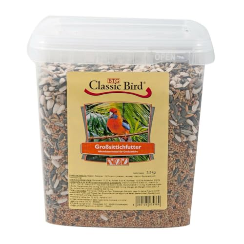 Classic Bird Großsittichfutter Eimer, 1er Pack (1 x 3.5 kg) von Classic Bird