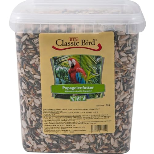 Classic Bird Papageienfutter Eimer, 1er Pack (1 x 3 kg) von rusepin